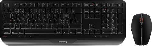 CHERRY Gentix Funk, Kabellos Tastatur, Maus-Set Deutsch, QWERTZ Schwarz von Cherry