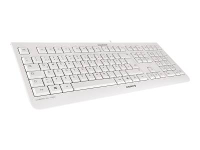 CHERRY KC 1000 Tastatur Weiß / Grau ultraflach, USB, kabelgebunden, Office Keyboard von Cherry