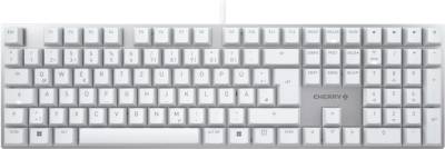 CHERRY KC 200 MX Tastatur USB QWERTZ Deutsch Silber - Weiß (G80-3950LHBDE-1) von Cherry