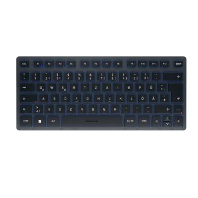 CHERRY KW 7100 mini BT, Schieferblau Kabellose Bluetooth Kompakttastatur von Cherry