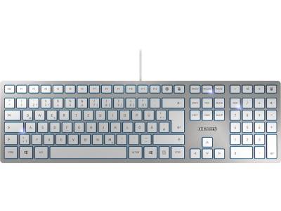 Cherry CHERRY Keyboard KC 6000 Slim silber/weiß USB-Tastatur von Cherry