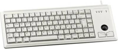 Cherry Compact-Keyboard G84-4400 USB Tastatur Deutsch, QWERTZ Grau Integrierter Trackball, Maustaste von Cherry