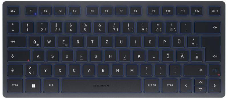 Cherry Tastatur kabellos JK-7100DE-22 schieferblau von Cherry