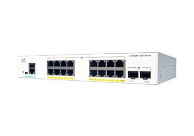 Cisco Catalyst 1000-16P-2G-L Netzwerk Switch, 16 GbE PoE+ Ports, 120W PoE Budget, 2 1G SFP Uplink Ports, lüfterloser Betrieb, erweiterte eingeschränkte Lebenszeitgarantie (C1000-16P-2G-L) von Cisco