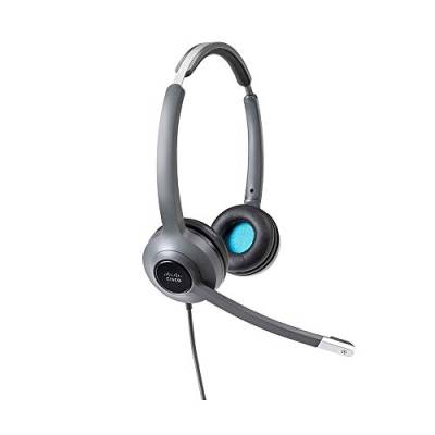 Cisco Systems Headset 522, kabelgebundenes Dual-On-Ear-3,5-mm-Headset mit USB-C-Adapter, dunkelgrau, 2 Jahre Garantie mit beschränkter Haftung (CP-HS-W-522-USBC) Einheitsgröße/einstellbar von Cisco