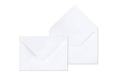 Clairefontaine 2231C - Karton mit 500 Umschlägen weiß B6-120x176mm, lose, ideal für Postkarten, Naßklebend, 90g, 1 Karton von Clairefontaine