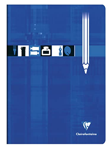 Clairefontaine 3160C - Zeichenheft / Kladde DIN A4 21x29,7cm, 16 Blatt, 90g, blanko, Blau, 1 Stück von Clairefontaine