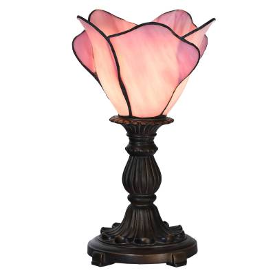 Tischlampe 5LL-6099 in Rosa, Tiffany-Stil von Clayre&Eef