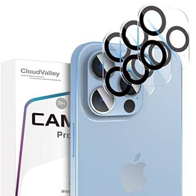 CloudValley [3 Stück] Kameraschutz Kompatibel mit iPhone 13 Pro/iPhone 13 Pro Max Kamera Glass, Kamera Schutzfolie Linse, HD Klar Camera Protector, Blasenfrei Gehärtetes Glas von CloudValley