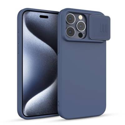 CloudValley Magnetisch Silikon Case für iPhone 15 Pro 6.1" mit Kameraschutz Hülle, [für MagSafe] Stoßfeste Hochwertiges Silicone Schutzhülle,Handyhülle für iPhone 15 Pro 2023,Blau von CloudValley