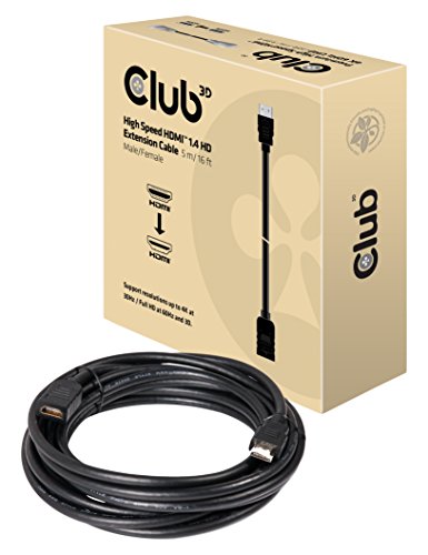 Club 3D CAC-1320 High Speed HDMI 1.4 HD-Verlängerungskabel 5m schwarz von Club 3D