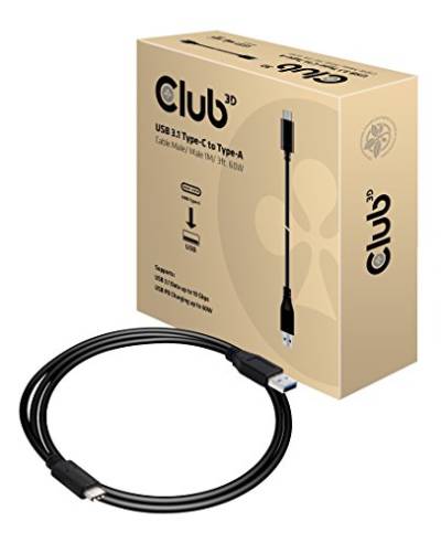 Club 3D CAC-1523 USB 3.1 Typ-C auf Typ-A Kabel Stecker/Stecker schwarz von Club 3D