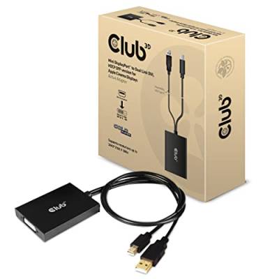 Club 3D Mini DP auf Dual Link DVI aktiver Adapter, HDCP Off Version für Apple Cinema Displays 7995021001 von Club 3D