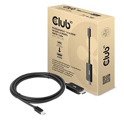 Club3D CAC-1187 MiniDisplayPort™ 1.4 auf HDMI™ 4K120Hz oder 8K60Hz HDR10+ Kabel 1,8m St./St. von Club 3D