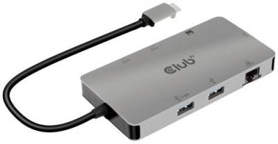 Club3D CSV-1593 8 Port USB-C® (USB 3.2 Gen 2) Multiport Hub Grau von Club3D
