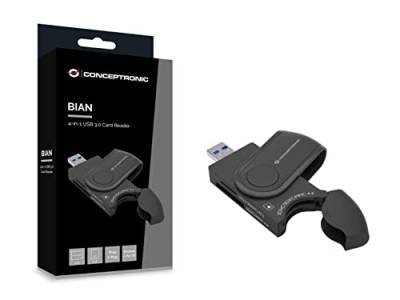 CONCEPTRONIC BIAN04B 4-in-1-USB-3.0-Kartenleser, SD/SDHC/SDXC x 2, Micro SD/T-Flash x 2 von Conceptronic