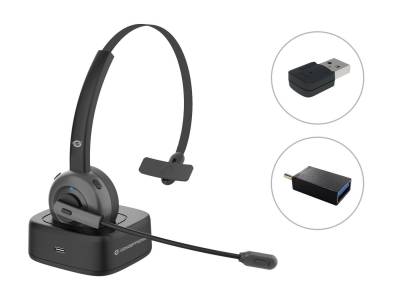 Conceptronic Conceptronic POLONA03BDA Headset Wireless Bluetooth mit Ladestation Headset von Conceptronic