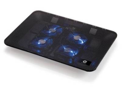 Conceptronic Kühlende Notebook-Unterlage mit 4 Lüftern Notebook-Ständer mit Kühlfunktion von Conceptronic