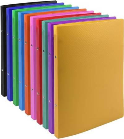 Conipa Premium Ringbücher für DIN A4 (2 Ringe, 10 Farben, 1 Packung) von Conipa