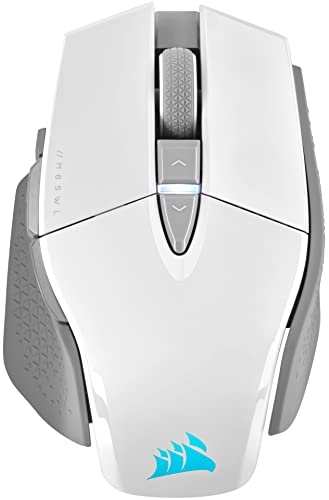 CORSAIR M65 RGB ULTRA WIRELESS Tunable FPS Gaming Mouse - 26.000 DPI - Sub-1ms Wireless - Gewichtssystem - Bis zu 120 Std. Akku - iCUE Kompatibel - PC, Mac, PS5, PS4, Xbox - Weiß von Corsair