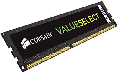 Corsair CMV4GX4M1A2133C15 Value Select 4 GB (1 x 4 GB) DDR4 CL15 Desktop-Speicher, 2133 MHz, Schwarz von Corsair
