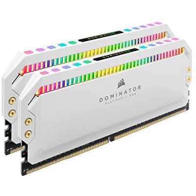 Corsair Dominator Platinum RGB 32GB (2x16GB) DDR4 3200 (PC4-25600) C16 1.35V Arbeitsspeicher - weiß, CMT32GX4M2E3200C16W von Corsair