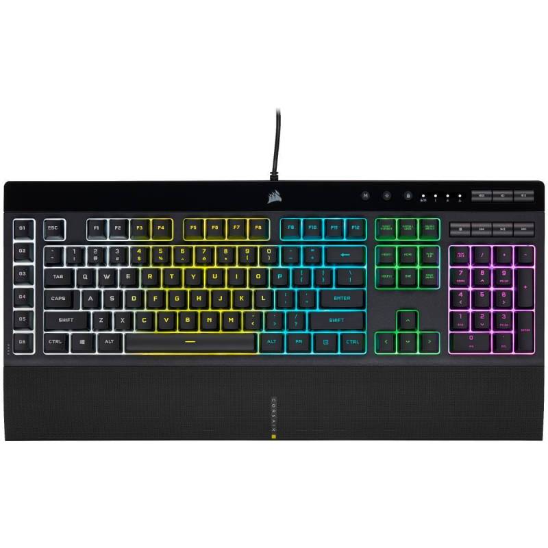 Corsair K55 RGB PRO Gaming Tastatur, 5Z RGB, Rubber Dome, QWERTZ-Layout von Corsair