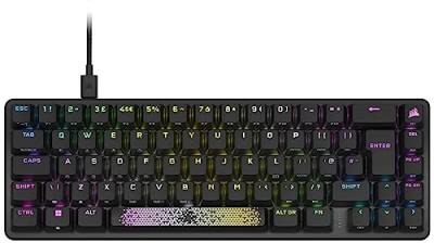Corsair K65 PRO Mini RGB 65% Optical-Mechanical Wired Gaming Keyboard - OPX Linear Switches - PBT Double-Shot Keycaps - iCUE Kompatibel - PC, PS5, PS4, Xbox - QWERTZ DE - Schwarz von Corsair