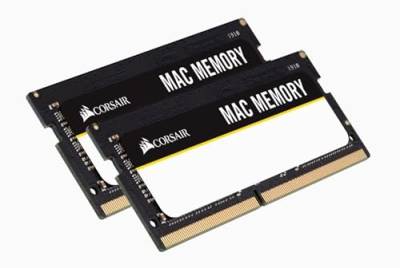 Corsair Mac Memory SODIMM 64GB (2x32GB) DDR4 2666MHz CL18 Speicher für Mac-Systeme, Apple-Qualifiziert - Schwarz von Corsair