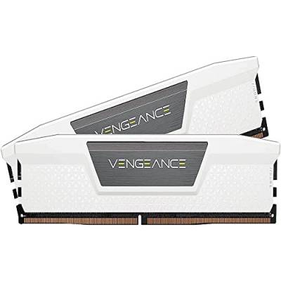 Corsair VENGEANCE DDR5 RAM 64GB (2x32GB) 5200MHz CL40 Intel XMP iCUE Kompatibel Computer Speicher - Weiß (CMK64GX5M2B5200C40W) von Corsair