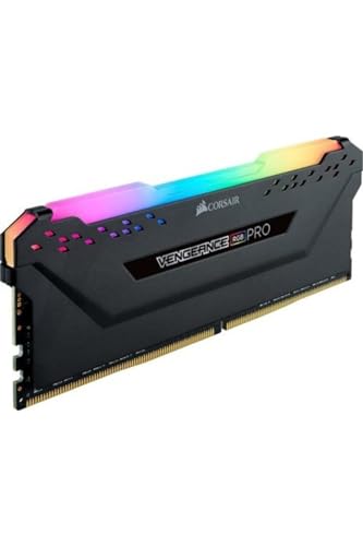 Corsair Vengeance RGB PRO 16GB (1x16GB) DDR4 3600 (PC4-28800) C18 Arbeitsspeicher, AMD Ryzen optimiert – schwarz, CMW16GX4M1Z3600C18 von Corsair