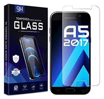 [2 Stück] Schutzfolie kompatibel mit Samsung Galaxy A5 2017 Schutzglas Echt Hartglas Screen Protector 9H Tempered Glass Displayschutz 0.33mm von Cracksin