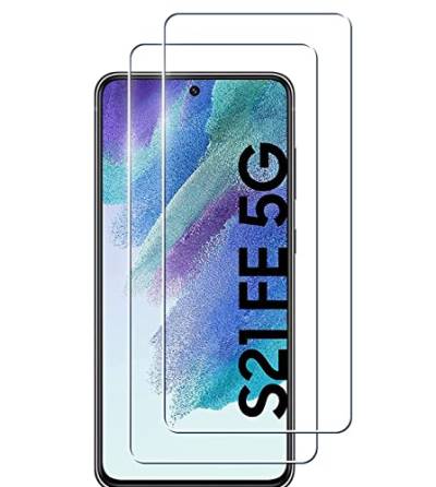 [2 Stück] Schutzglas kompatibel mit Samsung Galaxy S21 FE 5G Panzerfolie HD Klar Echt Hartglas Screen Displayschutz Protector Glasfolie 9H Tempered Glass von Cracksin