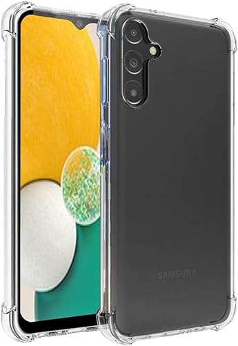 Cracksin Hülle für Samsung Galaxy A34 5G Transparent Ultra Dünne weiche TPU Handyhülle Flexible Klar Case Cover [Bumper mit verstärkten Ecken] Rückseite von Cracksin