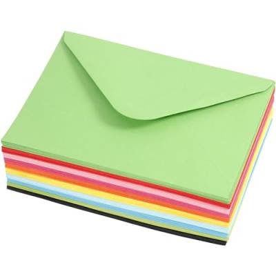 Farbige Briefumschläge, C6, 11,5 x 16 cm, 80 g, 100 Stück von Creativ