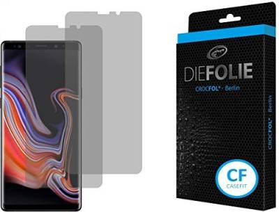 Crocfol Schutzfolie vom Testsieger [2 St.] kompatibel mit Samsung Galaxy Note 9 - selbstheilende Premium 5D Langzeit-Panzerfolie - für vorne, hüllenfreundlich (Casefit) von Crocfol