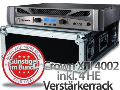 Crown XTI 4002 inkl. 4 HE Verstärkerrack von Crown