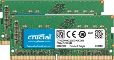 Crucial 16GB Kit (8GBx2) DDR4 2400 MT/s (PC4-19200) CL17 SR SODIMM 260pin Arbeitsspeicher für Mac CT2K8G4S24AM von Crucial
