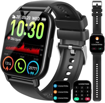 Csasan Smartwatch (1,85 Zoll, Android, iOS), Telefonfunktion 112 Sportmodi Sportuhr, Wasserdicht Fitnessuhr 280mAh von Csasan