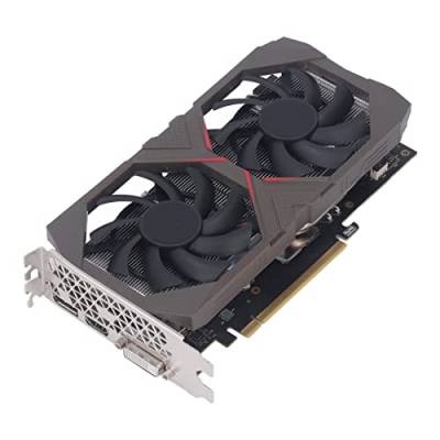 Cuifati Gaming-Grafikkarte, 6 GB GDDR6 192 Bit PCIe 3.0 16X, HDMI DVI DP-Anschluss, 1530 MHz 1750 MHz 7680 X 432, Desktop-Grafikkarte mit Zwei Lüftern für Gaming-PC von Cuifati