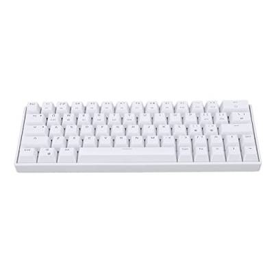 Cuifati Mechanische Gaming-Tastatur mit 64 Tasten, 2,4 G, Kabelgebunden, Mechanische Gaming-Tastatur, RGB-Hintergrundbeleuchtung, Kabelgebundene Computertastatur mit (Blauer Schalter) von Cuifati