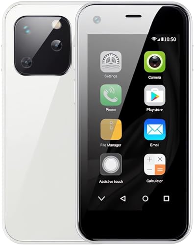 SOYES -Smartphone mit 2,5-Zoll-Bildschirm, Quad Core, 1 GB, 8 GB, Dual-SIM, Dual-, 1580-mAh-Akku, 3G-entsperrtes Mobiltelefon für (Perlweiss) von Cuifati