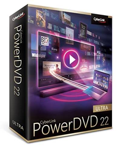 CyberLink PowerDVD 22 Ultra | Preisgekrönter Media Player für Blu-ray-/DVD-Disc und professionelle Medienwiedergabe und -verwaltung | Wiedergabe praktisch aller Dateiformate | Windows 10/11 [Box] von CyberLink