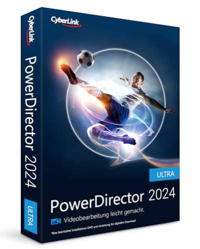 CyberLink PowerDirector 2024 Ultra | Benutzerfreundliches Videobearbeitungsprogramm für PC | Greenscreen und tausenden Effekten | Fotoshow | Heimstudio | Screen Recorder | Windows 10/11 [Box] von CyberLink