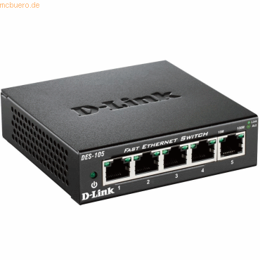 D-Link D-Link DES-105 5-Port Layer2 Fast Ethernet Switch von D-Link