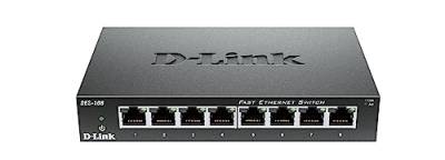 D-Link DES-108 8-Port Layer2 Fast Ethernet Switch Metall (10/100 Mbit/s, einfache Plug & Play-Installation, automatische MDI/MDIX-Anpassung, automatische Geschwindigkeitserkennung, lüfterlos) von D-Link