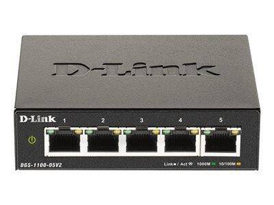 D-Link DGS 1100-05V2 - Switch - Smart - 5 x 10/100/1000 - Desktop - AC 100/240 V von D-Link