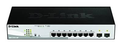 D-Link DGS-1210-10P/E 10-Port Gigabit Smart+ Switch (10 Port, 2x SFP, 20 Gbps Switching Capacity, 65W PoE Kapazität) - Nur EU-Netzkabel von D-Link