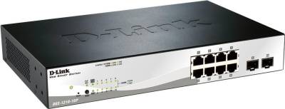 D-Link DGS-1210-10P Managed L2 Gigabit Ethernet (10/100/1000) Power over Ethernet (PoE) 1U Schwarz (DGS-1210-10P/E) von D-Link