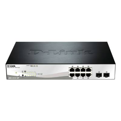D-Link DGS-1210-10P Smart+ Managed Switch [8x Gigabit Ethernet PoE+, 2x GbE SFP] von D-Link